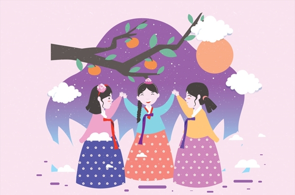 韩国中秋节背景
