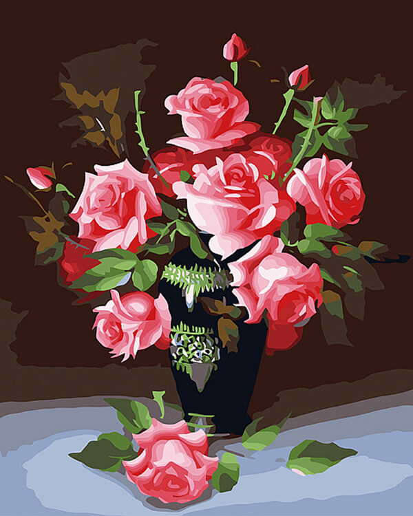 油画玫瑰