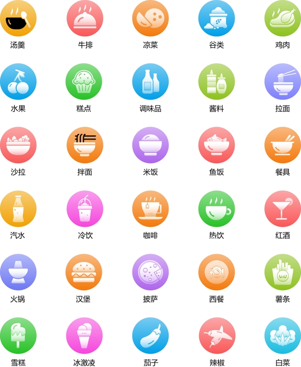 手机商城餐饮数码图标icon