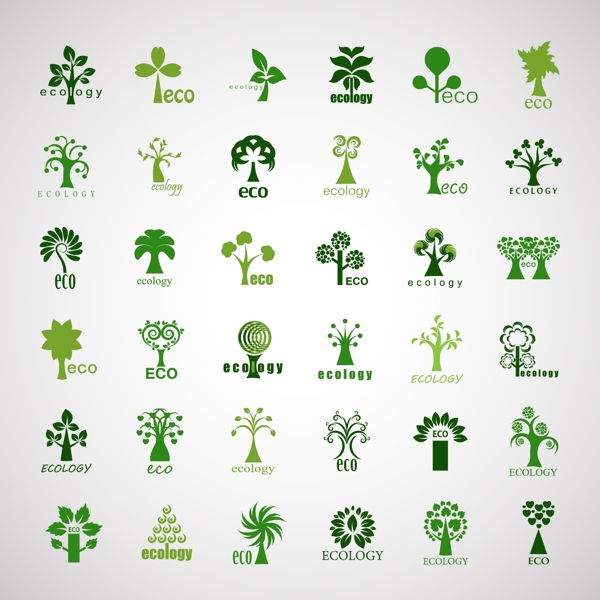 创新生态树矢量图标