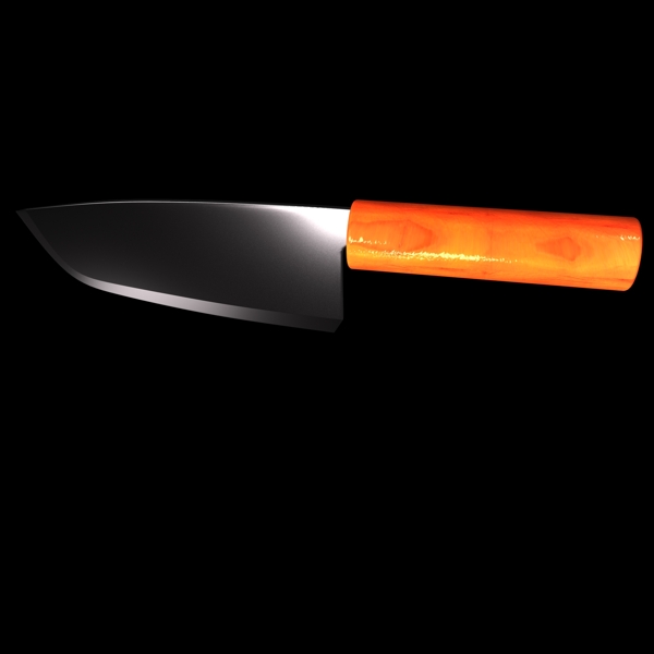 橙色厨房用具刀子插图