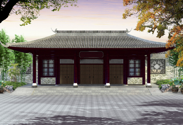 中国古典建筑大门图片