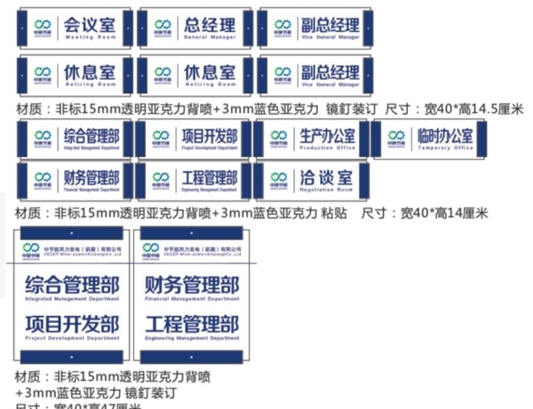 企业科室牌