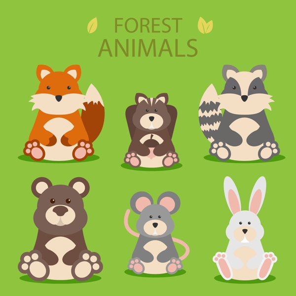 有趣的森林动物