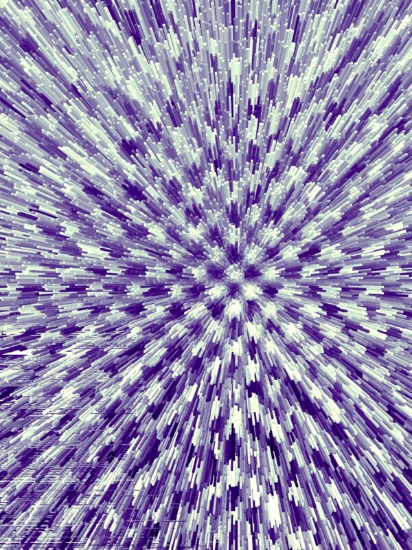 原创紫色渐变柱状放射3D质感背景图