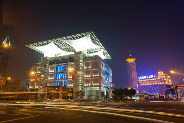 上海城市规划馆夜景