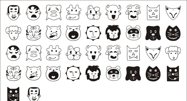 动物面具图标