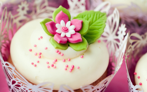 粉色花朵蛋糕图片