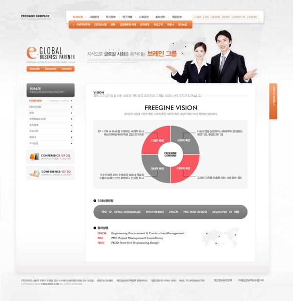 商业人士设计网页模板