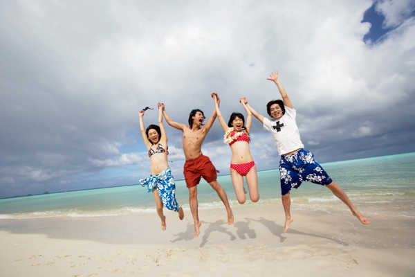 夏季海边人物素材比基尼清凉夏季