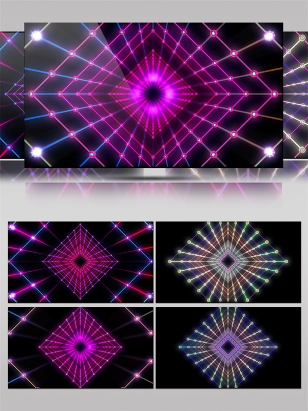 紫色编制光束舞台高清视频素材