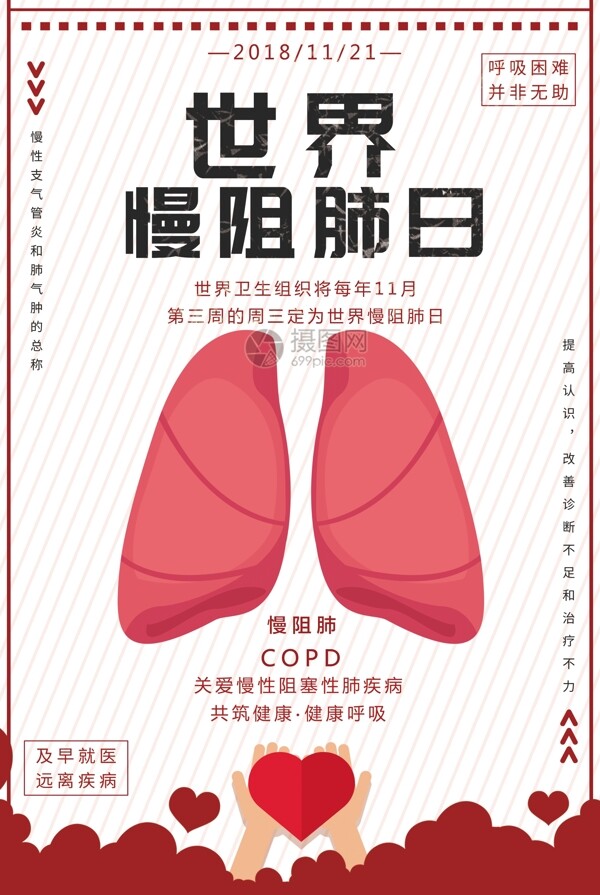 世界慢阻肺日公益海报