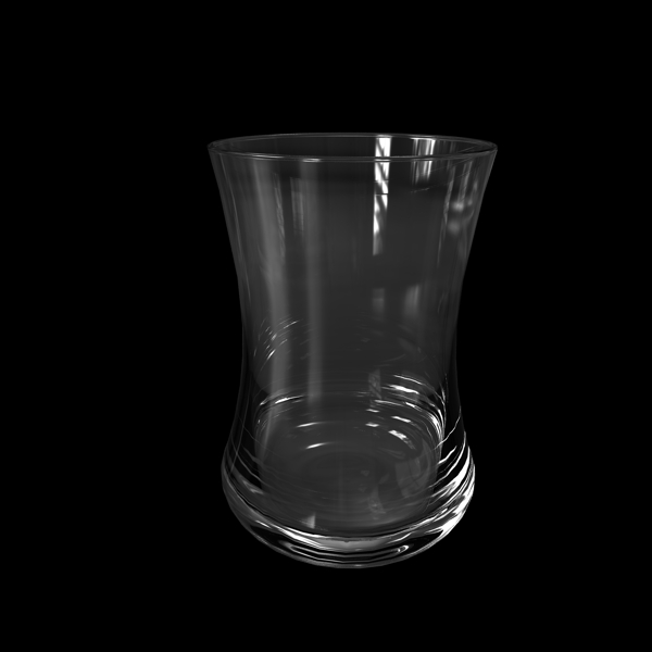 透色玻璃水杯立体插图