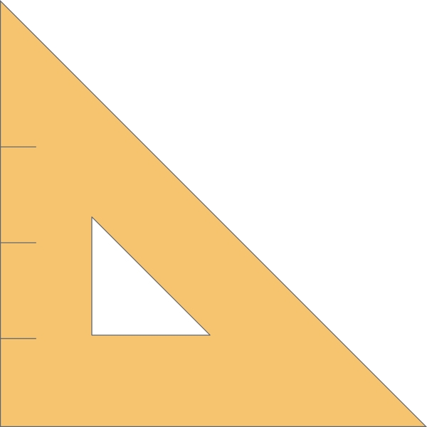 三角尺图标矢量素材