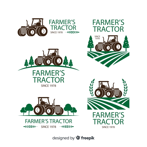 农场拖拉机标志图片