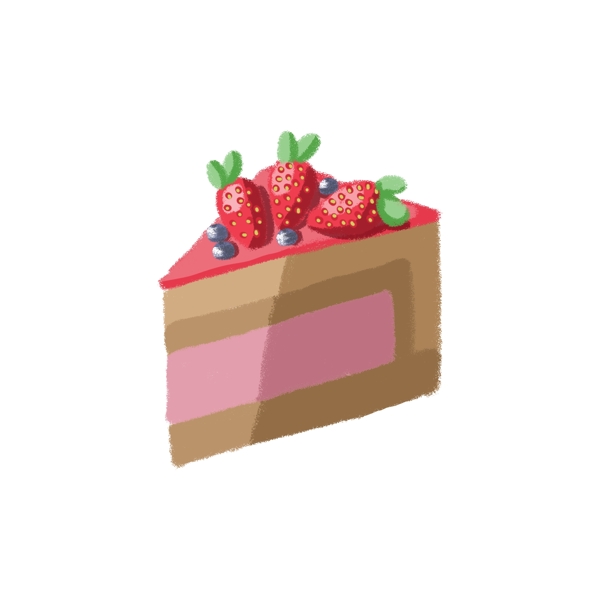 草莓夹心蛋糕PNG