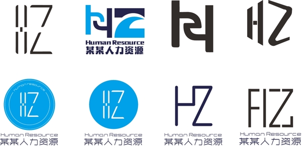 hzlogo字体设计字母组合