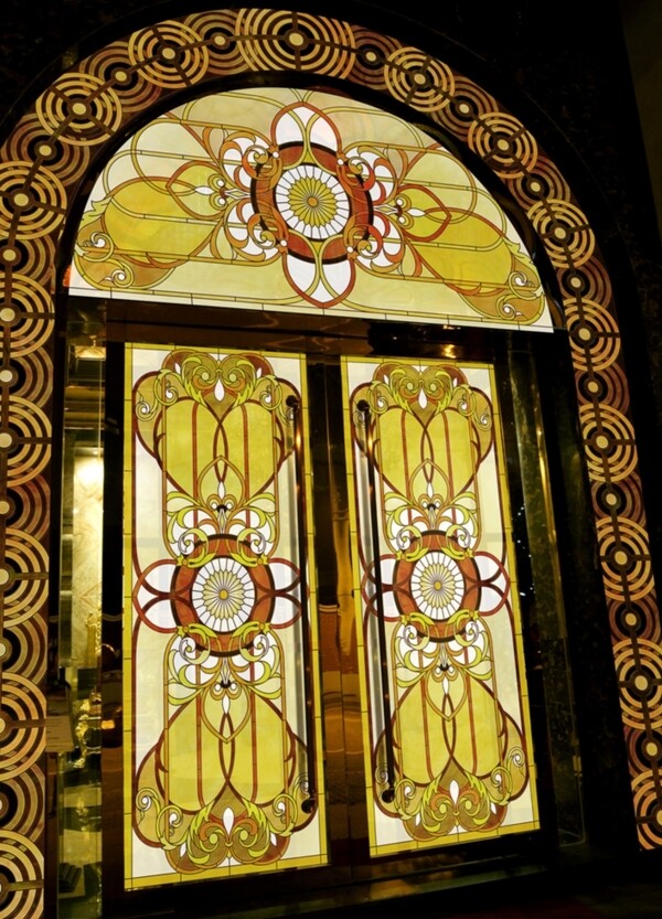 教堂玻璃图案图片