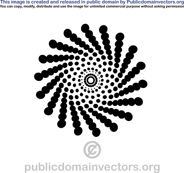 螺旋点矢量图像