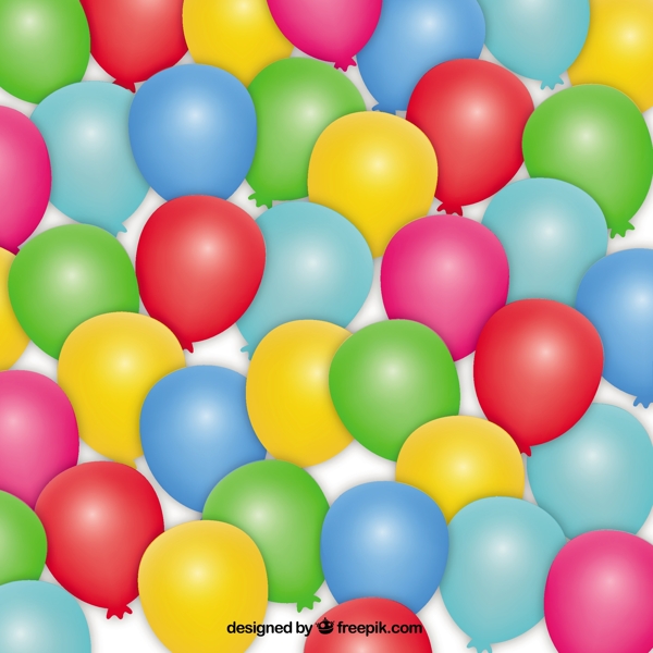彩色气球派对背景