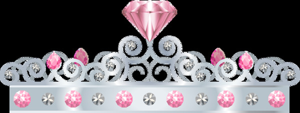 粉色钻石皇冠图标免抠png透明图层素材