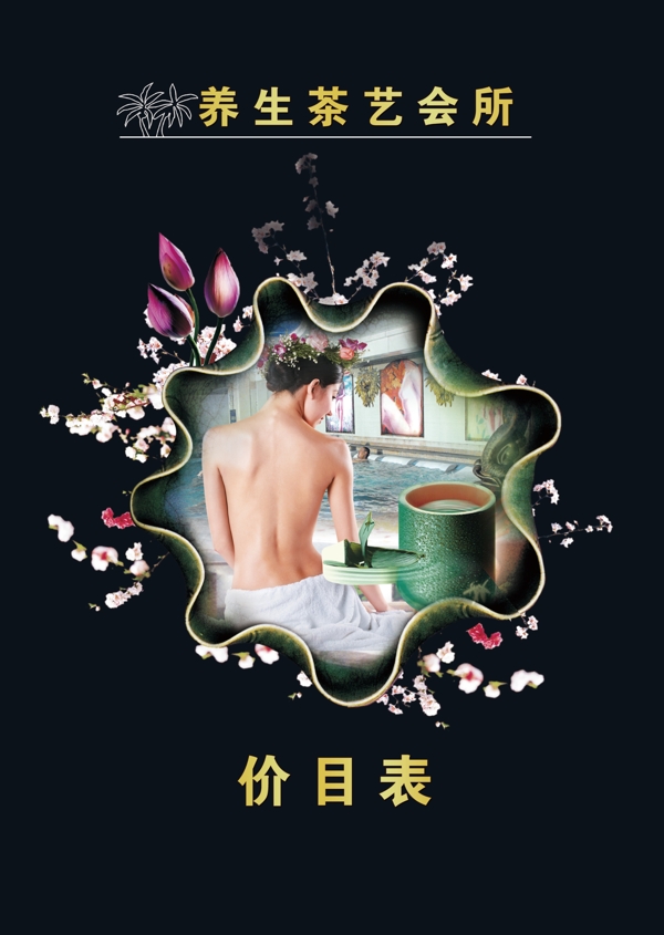 养生茶艺画册典雅封面图片