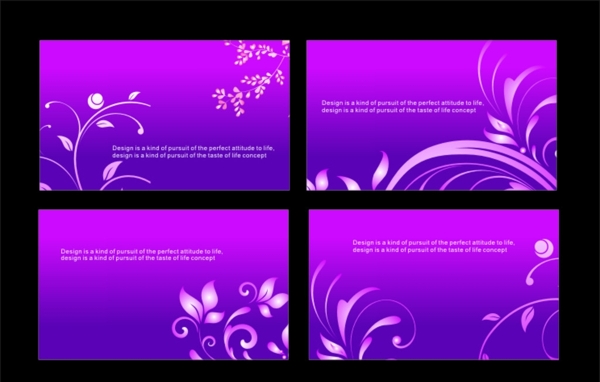 紫色名片花纹背景图片