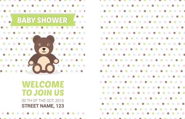 泰迪熊宝宝洗澡的邀请