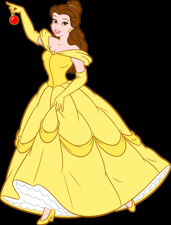 黄色童话公主图案