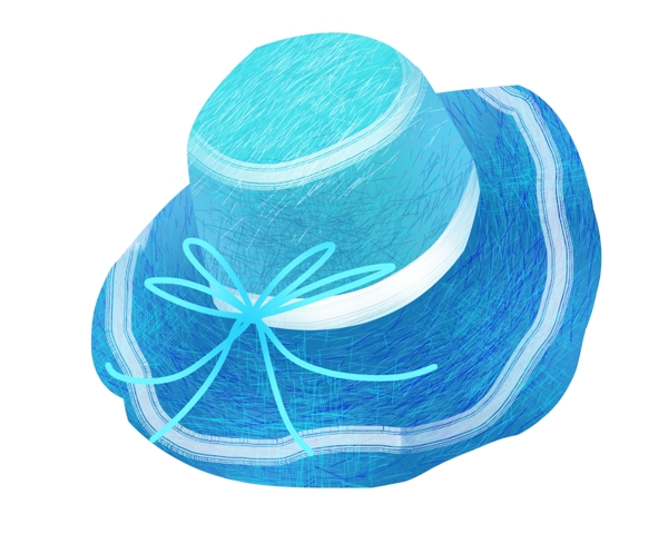 蓝色夏季遮阳帽