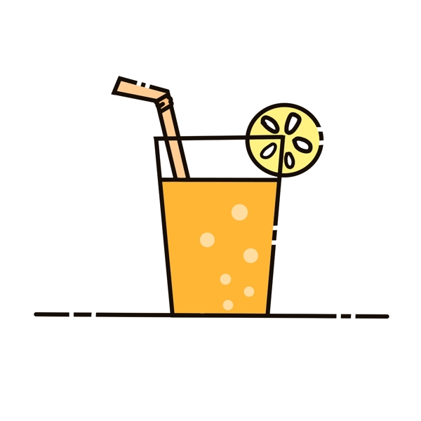 夏天果汁柠檬橙汁饮料冷饮