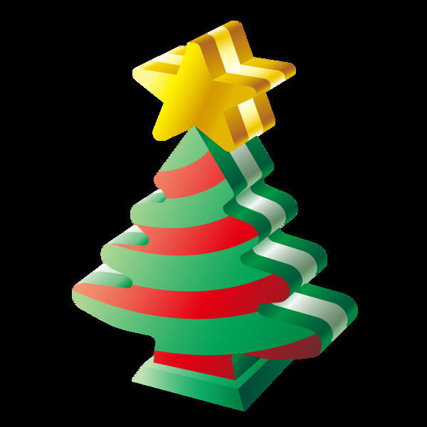 抽象圣诞树元素