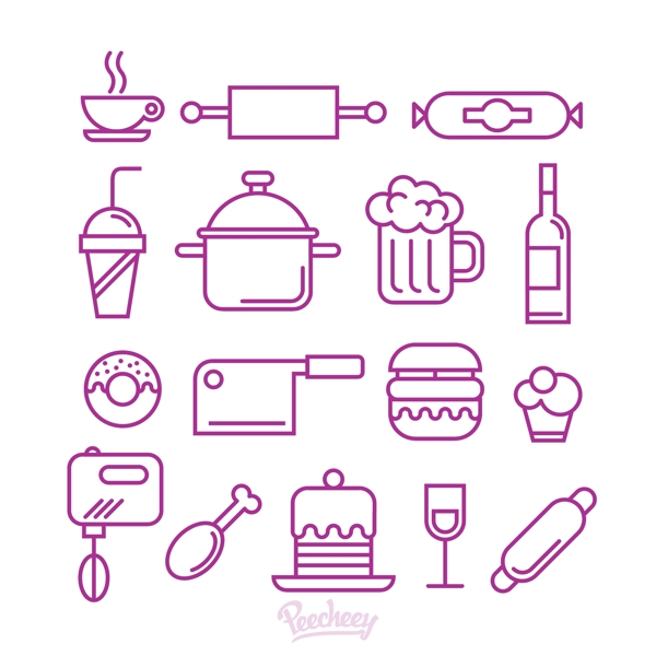 食物和厨房用品图标