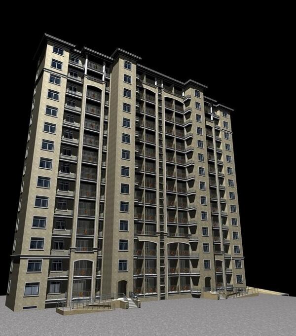 3d楼房模型图片