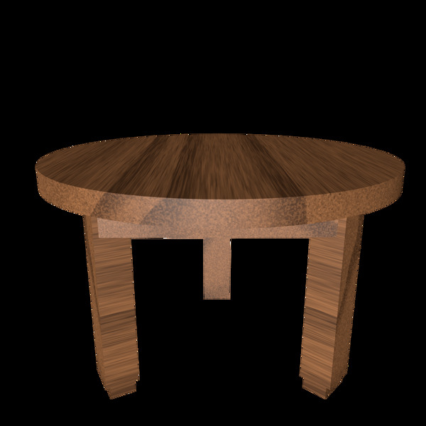 C4D实木圆凳子