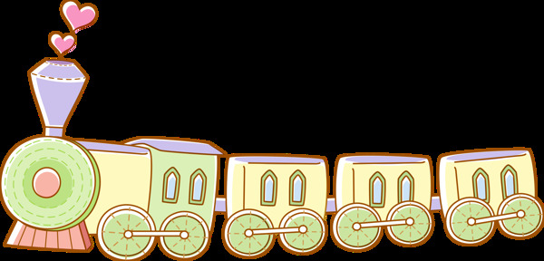 童趣小火车装饰元素