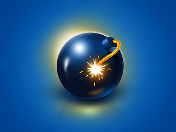 点燃炸弹icon图标设计