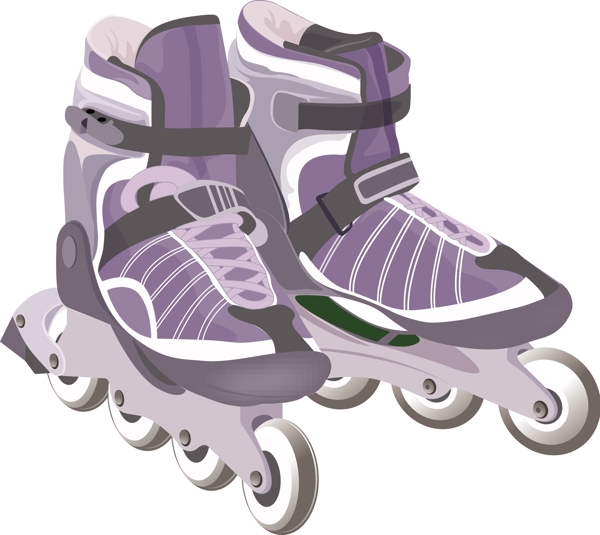 溜冰鞋矢量图
