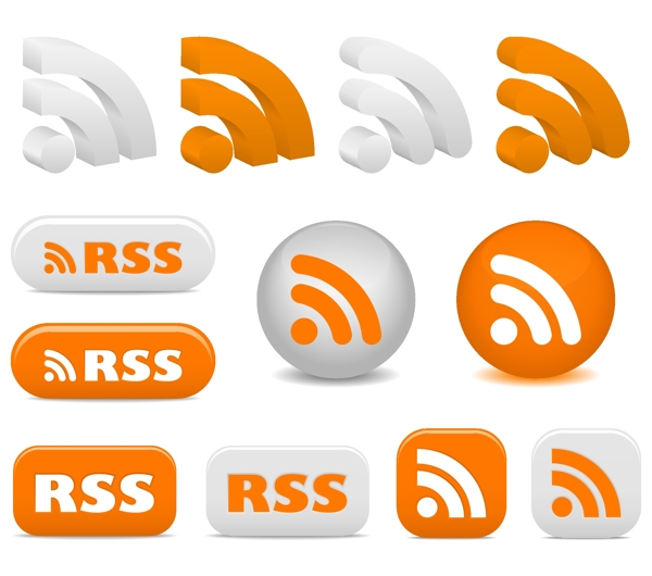 RSS订阅矢量图标矢量素材