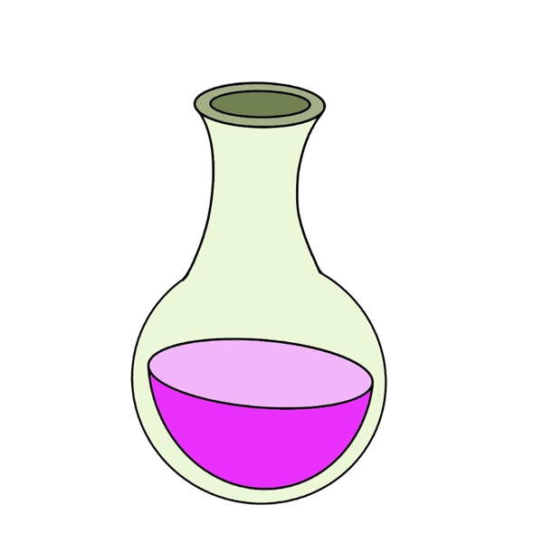 紫色的烧杯装饰插画