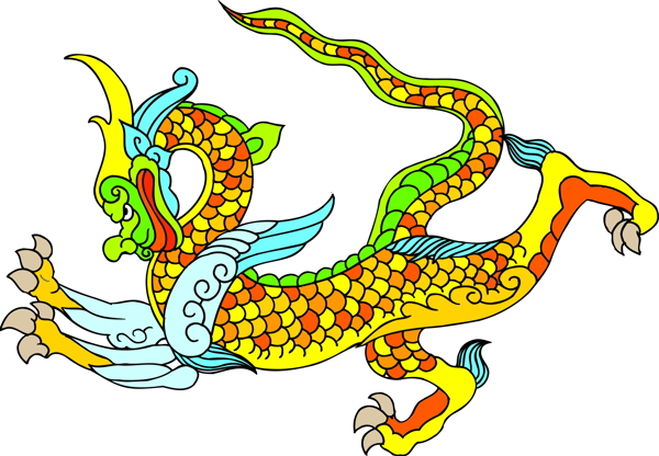龙纹吉祥图案中国传统图案0028