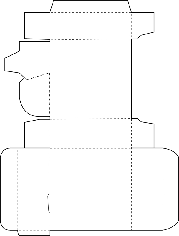 包装盒外形矢量纸盒矢量包装盒展开分割图矢量45