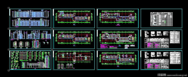 大学教学楼cad建筑图