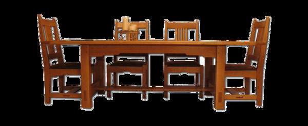 实木餐桌椅子png元素