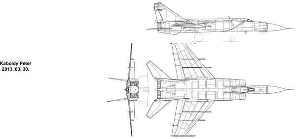 米格25战斗机线稿图片