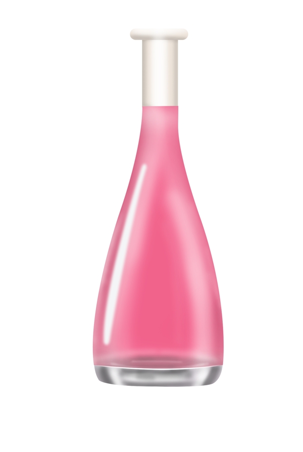 粉色立体瓶子插图