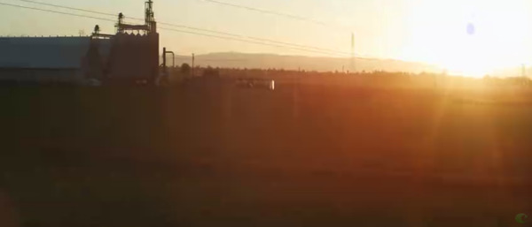 夕阳下的农场农场小村庄高清实拍视频素材