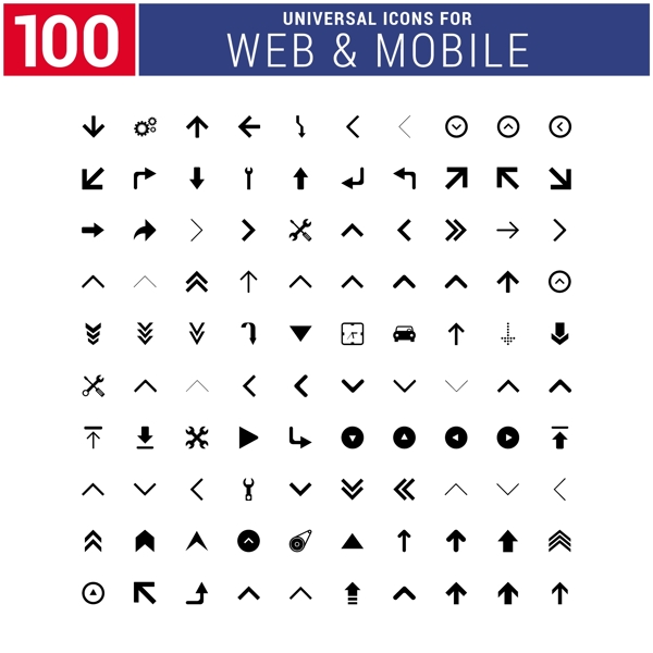 100通用网络和移动图标集