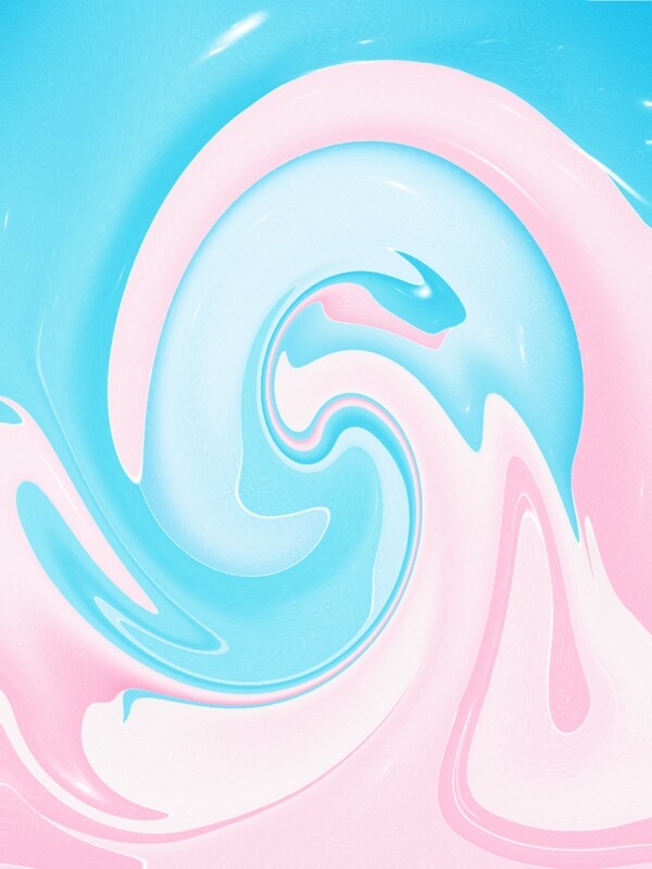 原创小清新时尚粉色蓝色糖果色流动色块背景