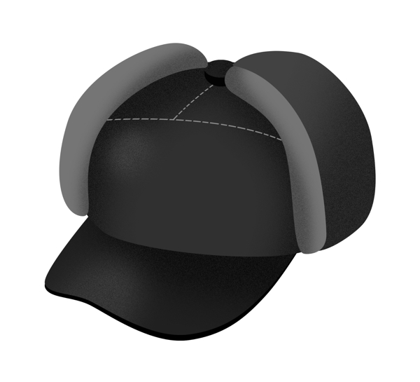 黑色冬季帽子
